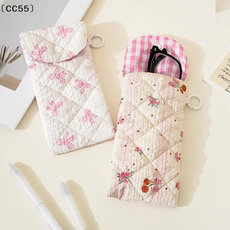 Korean Style Eyeglasses Pouch – Cute Printed Sunglasses Case Eyeglasses Pouch Qst