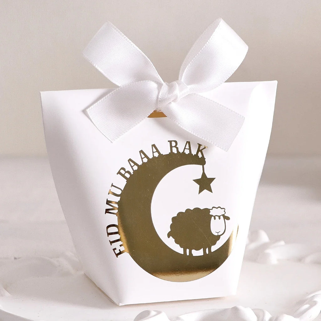 10 Elegant Eid Al-Adha Gift Boxes | Black White Green Set Festive Gift Boxes Qme White-White-10 Pcs Other Other