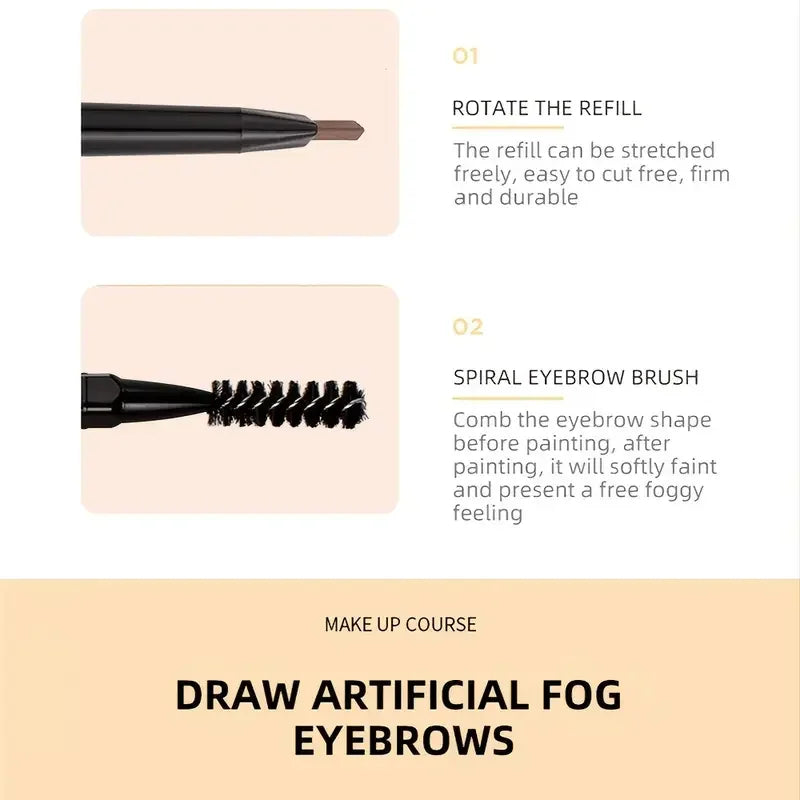 Waterproof Eyebrow Pencil – Double-Headed Ultra-Fine | Qme Eyebrow Pencil Qme