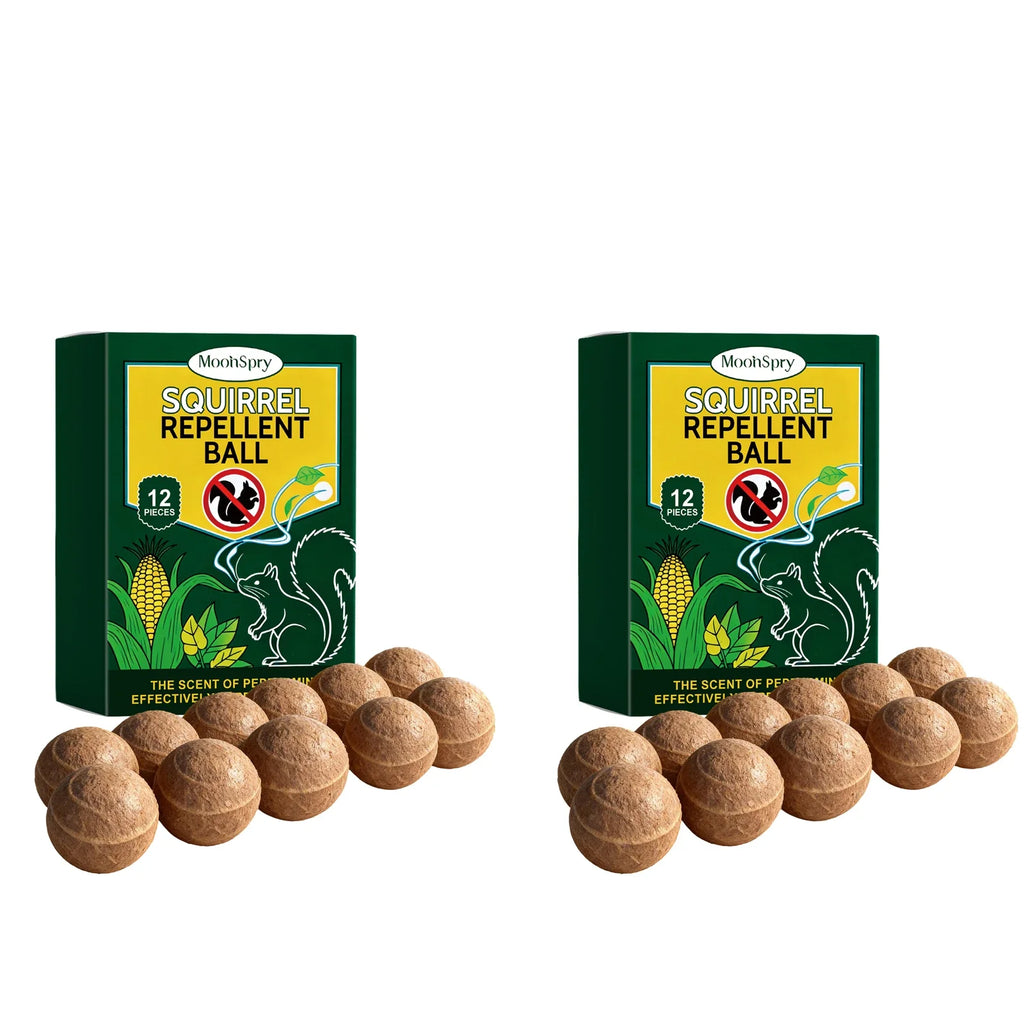 Squirrel Repellent Balls 12-Pack – Natural Garden Deterrent Squirrel Repellent Qme 2 x 12pcs Boxed