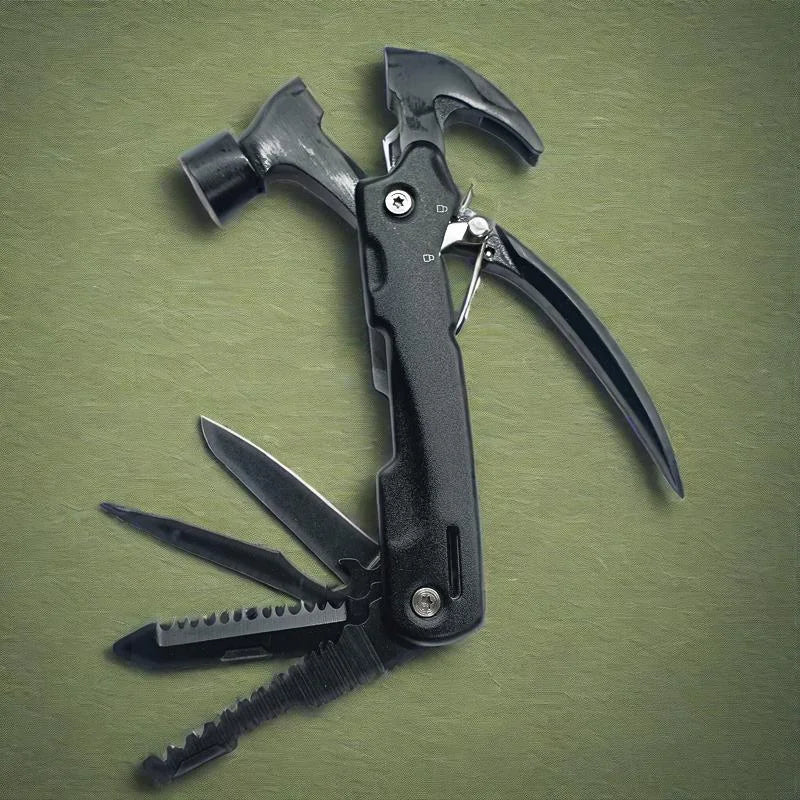 12-in-1 Multitool Hammer – Compact Gift for Men, Dad & Campers Multitool Hammer Qst