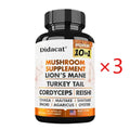 10x Mushroom Complex – Immunity, Energy & Cognitive Support Mushroom Supplement Qst 120 count-3 bottle