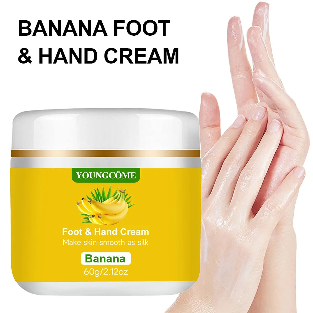 YOUNGCOME Banana Hand & Foot Cream – Moisturizing Heel Repair Foot & Hand Cream Qst