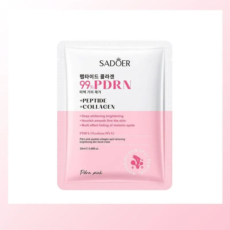 PDRN Collagen Face Mask – Moisturizing Glass Glow Skin Collagen Sheet Mask Qme 1pc