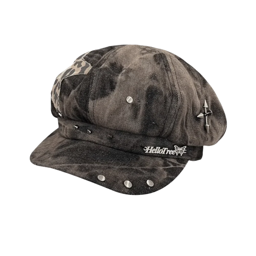 Korean Star Octagonal Painter Cap – Versatile Polyester Hat Painter Cap Qme Coffee