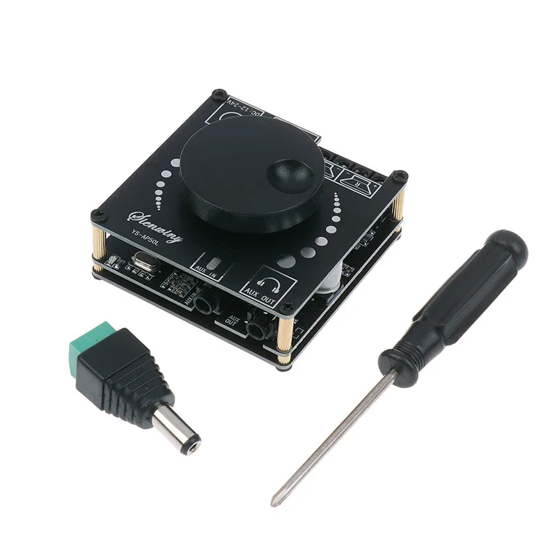 Bluetooth 5.0 Digital Stereo Amplifier Board | AUX USB 50W+50W Digital Amplifier Board Qme