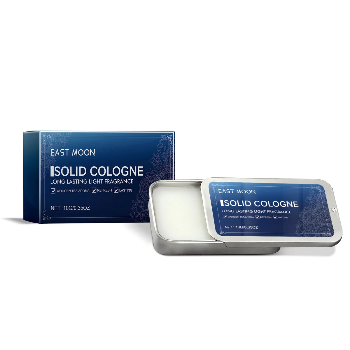 Men's Sandalwood Solid Fragrance Balm – Portable Long-Lasting Scent Solid Fragrance Balm Qst Cologne 10g