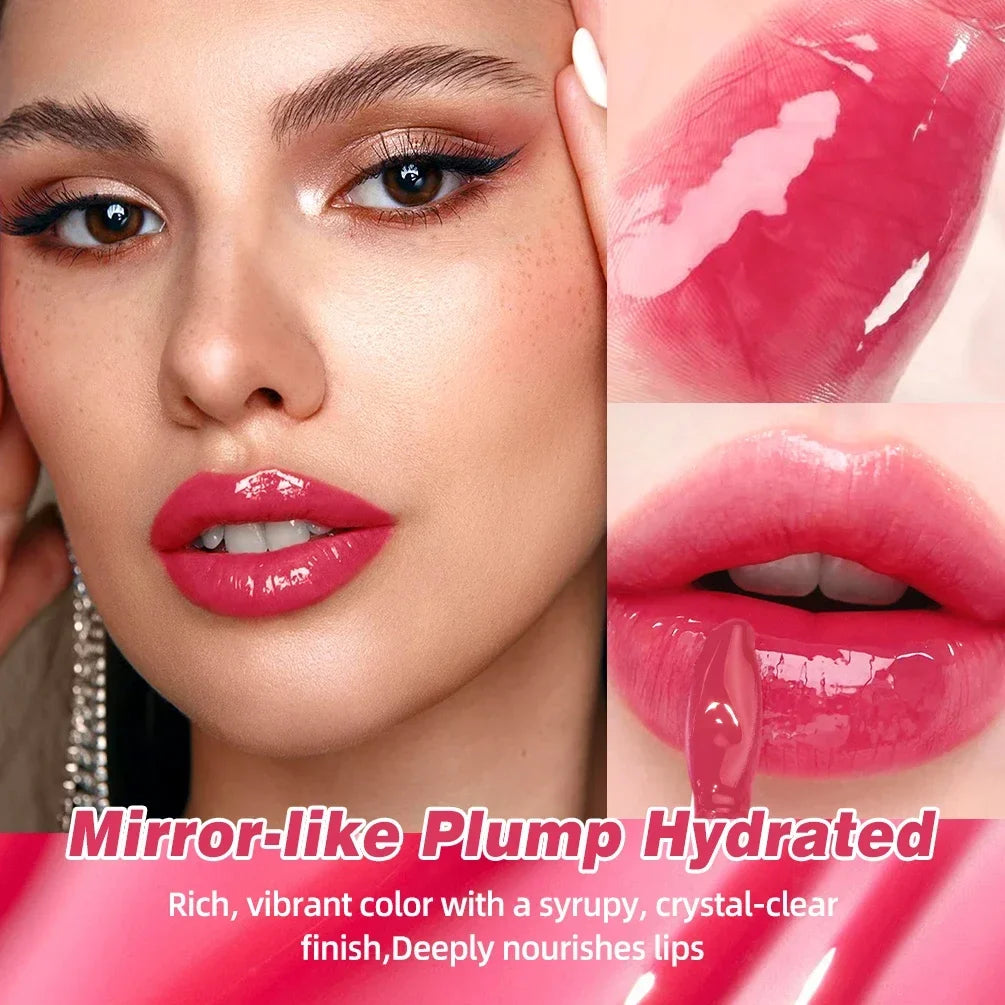 QIBEST Mirror Jelly Lip Gloss – Shiny Moisturizing Gloss Jelly Lip Gloss Qme