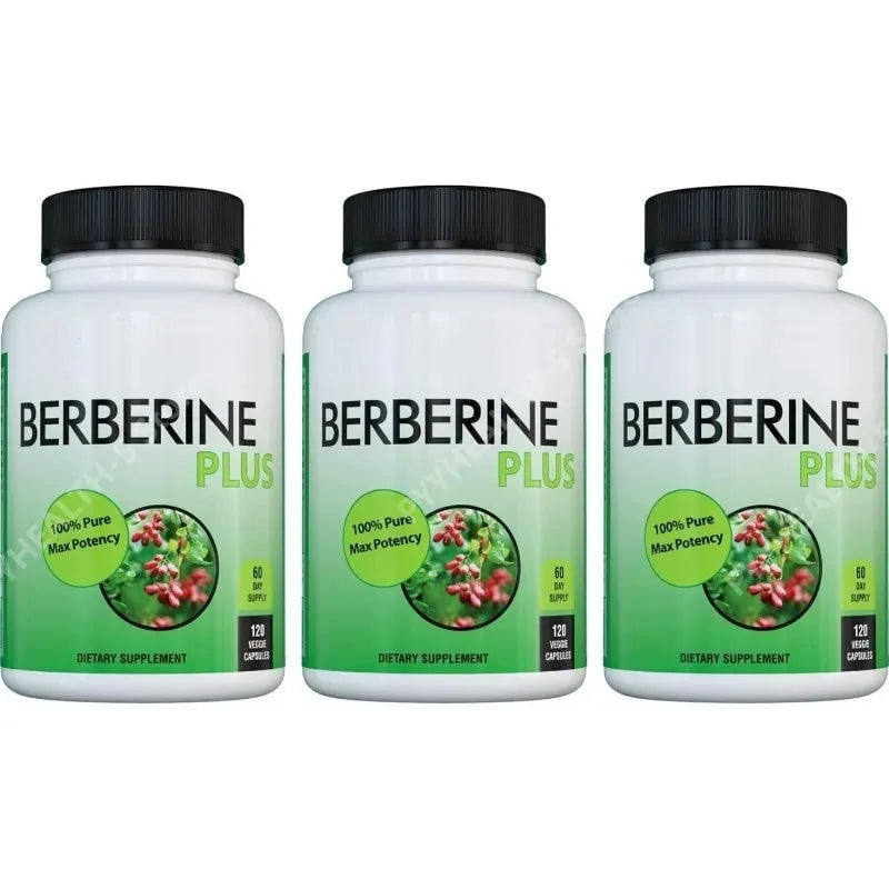 Berberine Plus 1200mg – 120 Veggie Capsules with Royal Jelly Herbal Supplement Qst