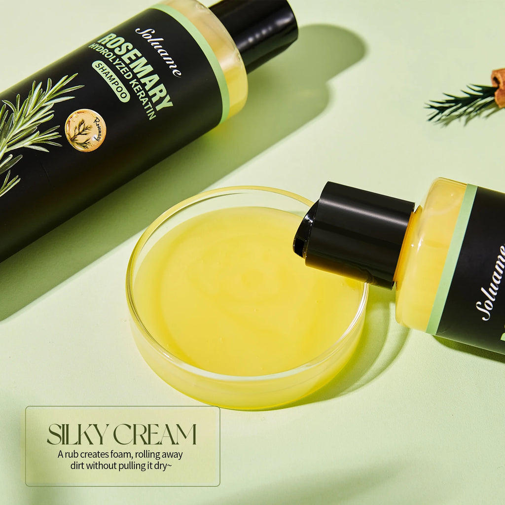 Rosemary Shampoo with Hydrolyzed Keratin – Smooth Frizzy Hair Keratin Shampoo Qst