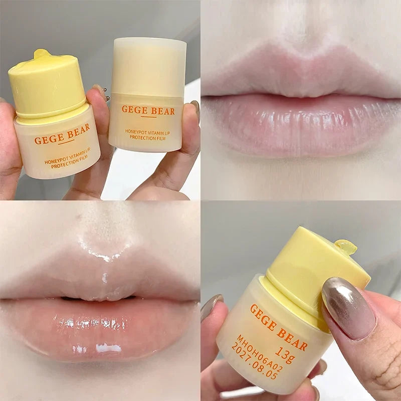 Gege Bear Honey Pot Vitamin Lip Mask – Moisturizing Lip Balm Vitamin Lip Mask Qme GX1211