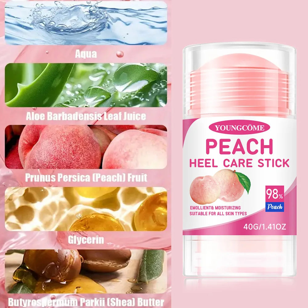 YOUNGCOME Peach Moisturizing Cream Stick – Hands, Feet & Heels Foot & Hand Cream Qst