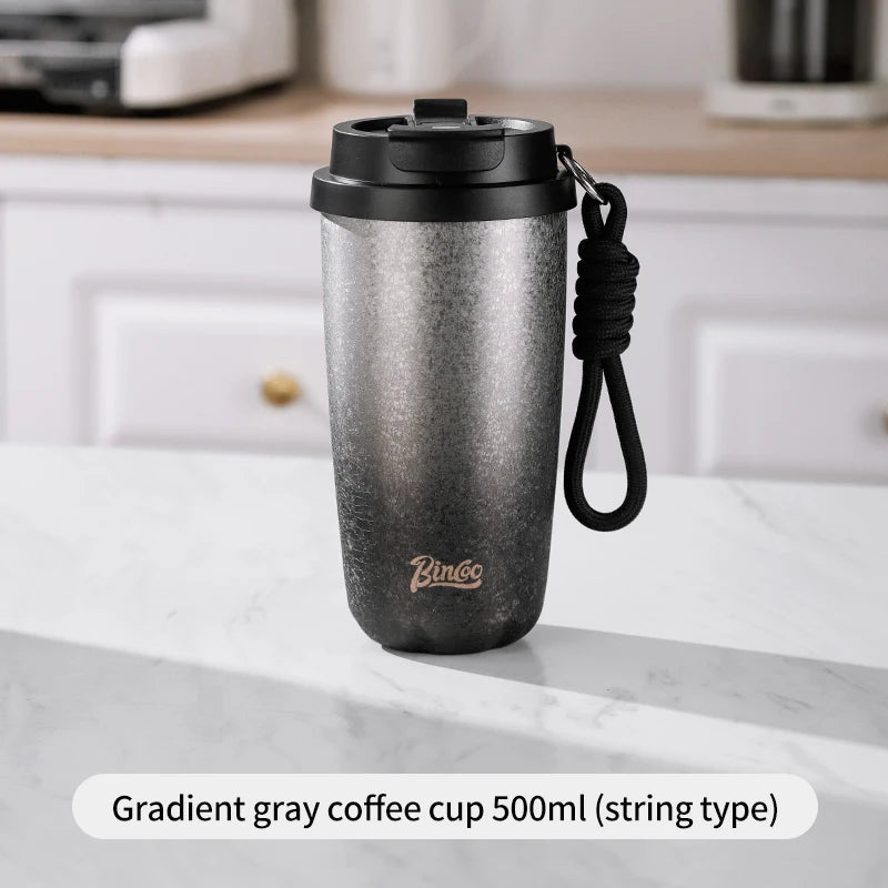 Bincoo 500ml Vacuum Insulated Travel Cup – Gradient Steel Insulated Travel Cup Qst Gradient Grey 401-500ml China Mainland