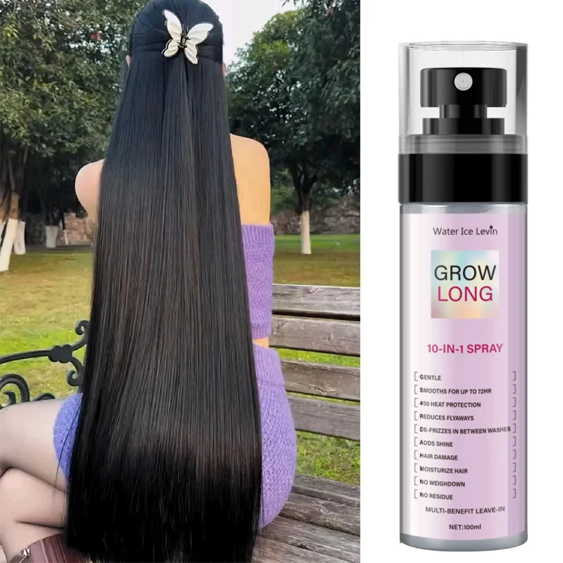 1 Long Hair Care Spray 100ml – 10-in-1 Grow Long Formula Leave-In Hair Spray Qme