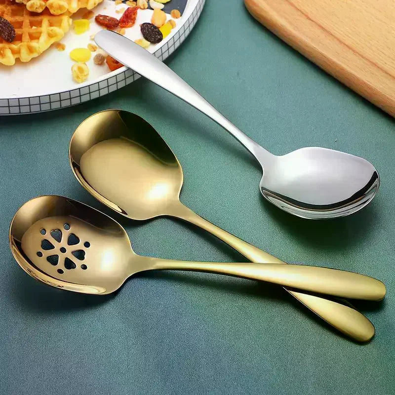 304 Stainless Steel Serving Spoon – Soup, Salad & Ice Cream Serving Spoon Qme