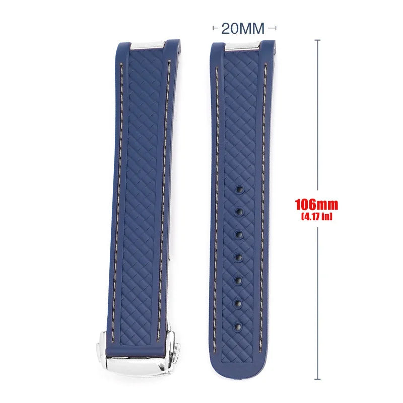 Rubber Strap for Omega Seamaster 300 & Aqua Terra – 8 Colors Silicone Watch Strap Qme