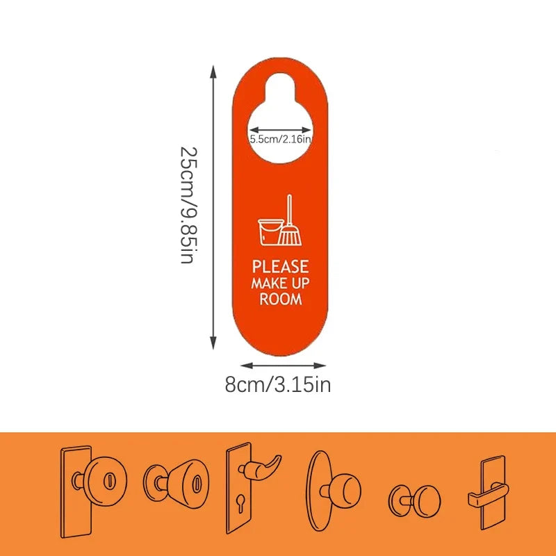 Double-Sided Hotel Door Sign – Make Up Room & Do Not Disturb Door Hanging Sign Qme Default Title