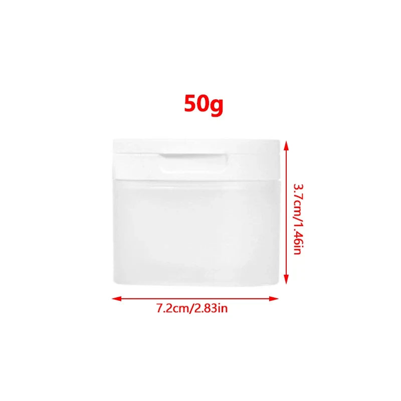 Refillable Travel Cream Jar with Spoon & Tweezers | Empty Pot Travel Cosmetic Jar Qme
