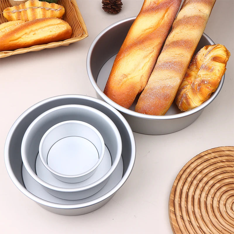 Nonstick Aluminum Round Cake Pan with Removable Base 4–10 In Round Cake Pan Qst