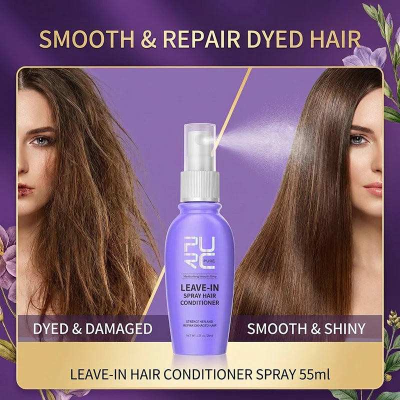 PURC Leave-In Conditioner Spray – Coconut Oil & Vitamin E 55ml Leave-In Hair Conditioner Qst
