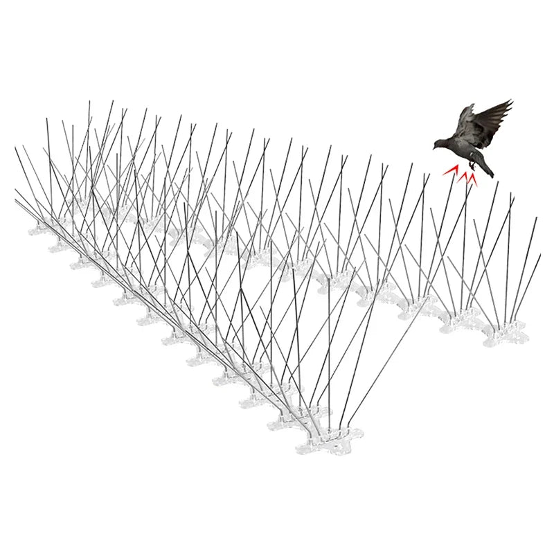 Stainless Steel Bird Spike Deterrent Strip | 25cm Balcony Guard Bird Spike Deterrent Qme