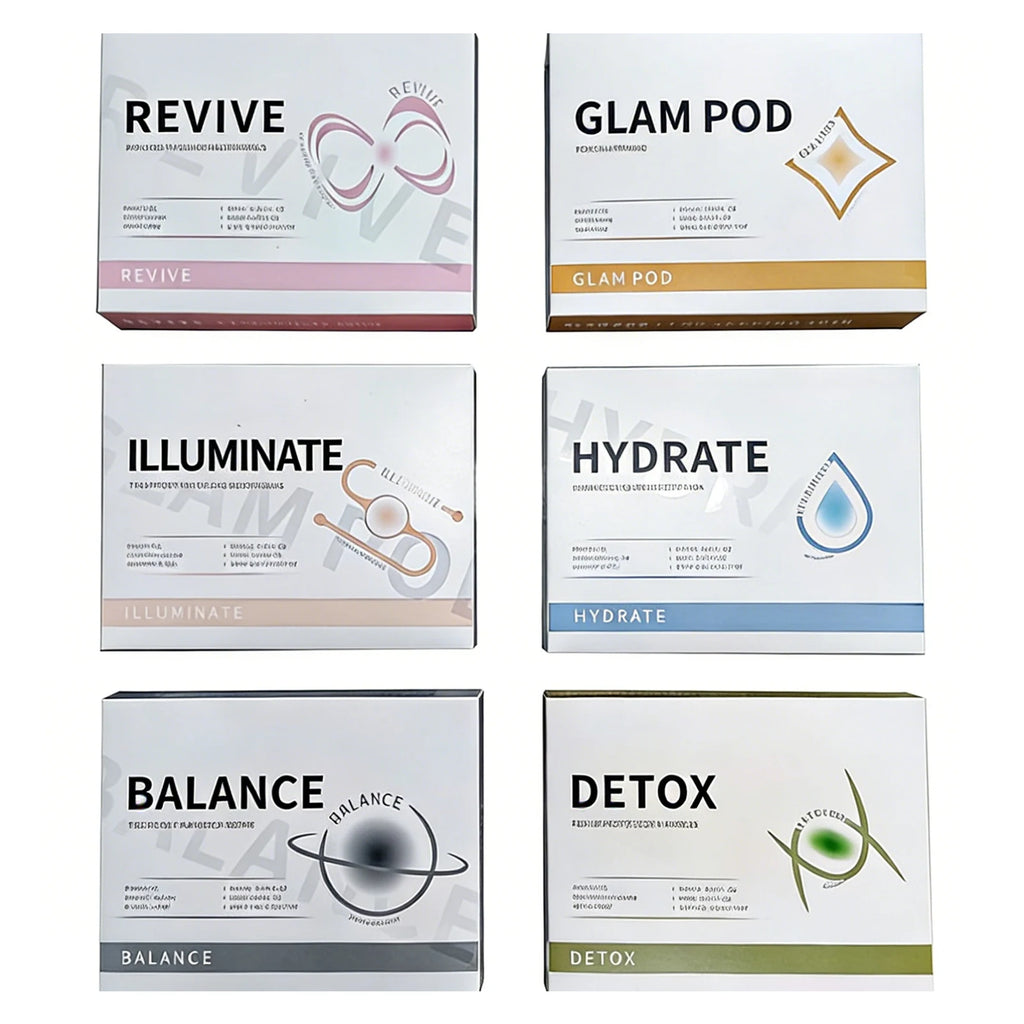 7-Type CO2 Facial Serum Pods Kit – Hydrate, Detox & Revive Facial Serum Pod Kit Qst