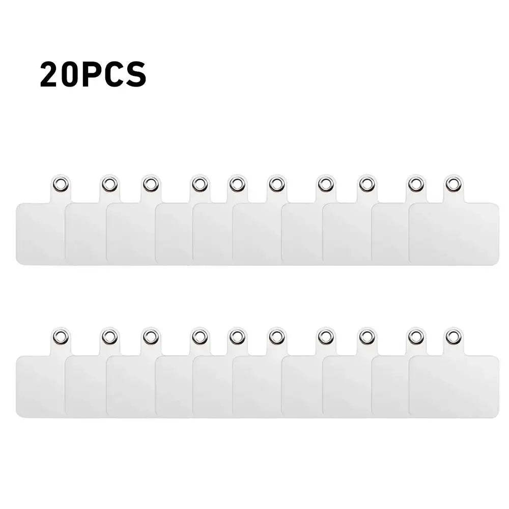 Universal Phone Lanyard Card Gasket Transparent Tether Patch Phone Lanyard Patch Qme 20 Pcs