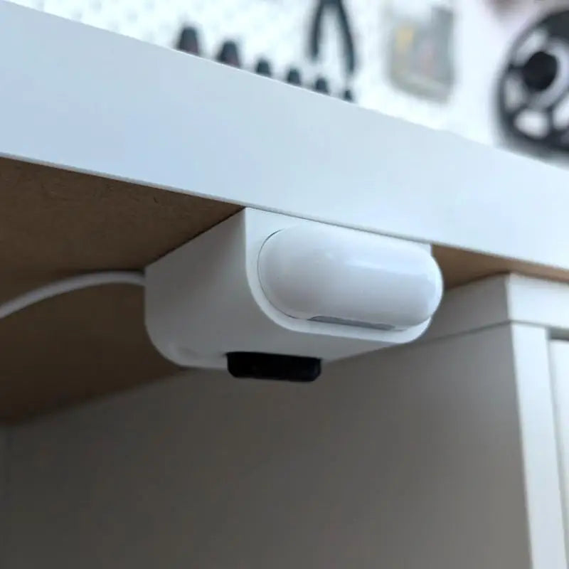 Under Desk Earphone Charging Dock – Adhesive Mount | Qme Earphone Charging Dock Qme