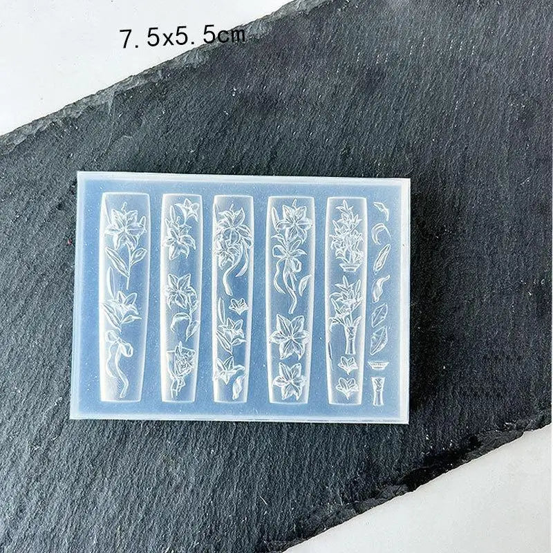 3D Fruit Flower Silicone Nail Mold – DIY Nail Art Template Nail Art Mold Qst A1