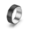 Fidget Spinner Ring Stainless Steel – Black & Silver Spinning Spinner Ring Qme 2 11