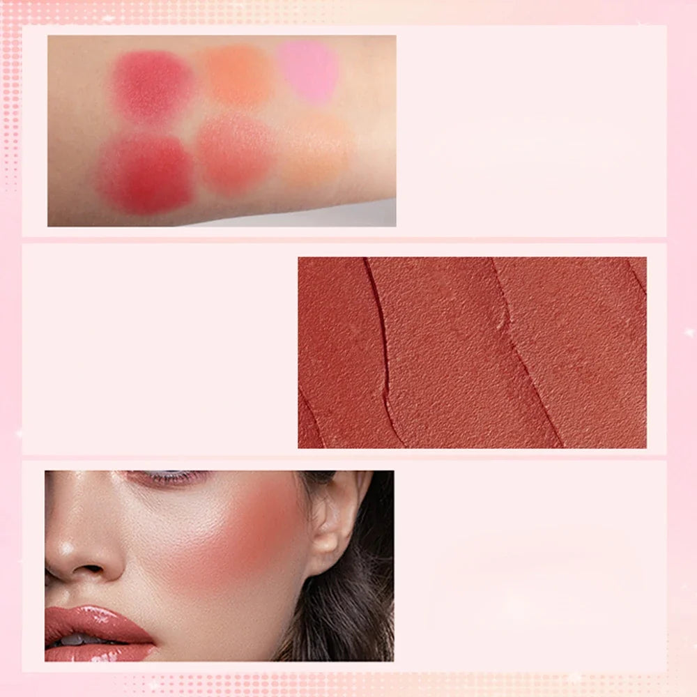 Qme Waterproof Powder Blusher – All Skin Types, 6 Shades Powder Blush Qme
