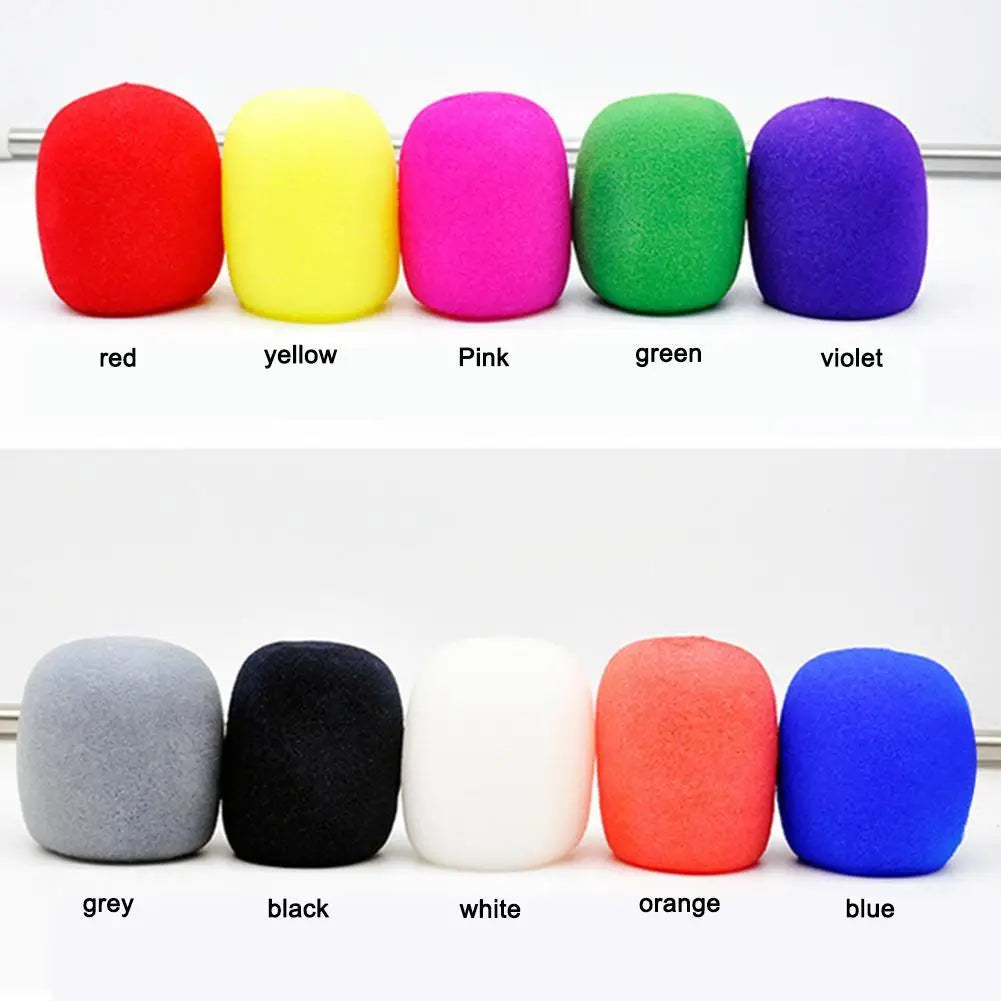 Microphone Foam Windscreen Ball Cover 10-Pack – 7 Colors Microphone Windscreen Qme