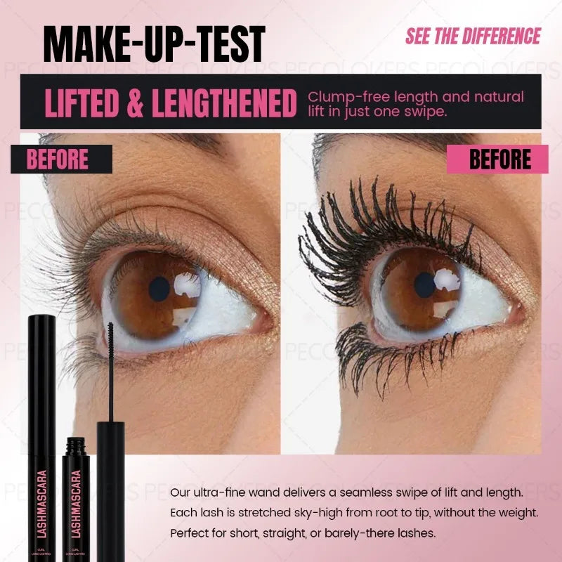 Qme Waterproof Tube Mascara – Thick Natural Black Lashes Tube Mascara Qme