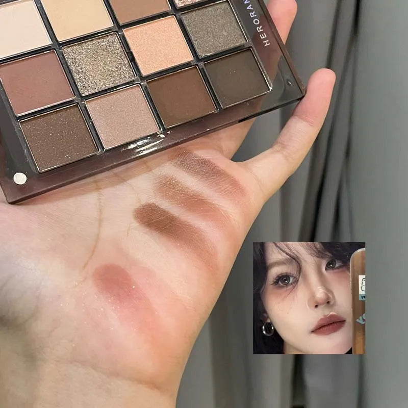 HERORANGE 12-Color Eyeshadow Palette – Blendable Shades Eyeshadow Palette Qme