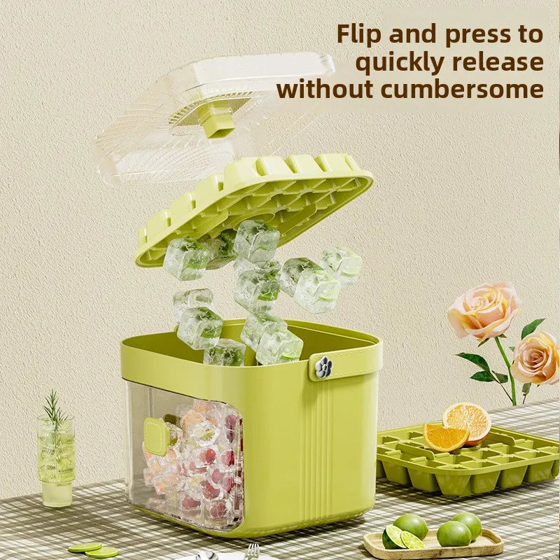 HAOYUNMA Press Ice Ball Maker Tray – Large Capacity Food Grade Ice Ball Maker Tray Qst