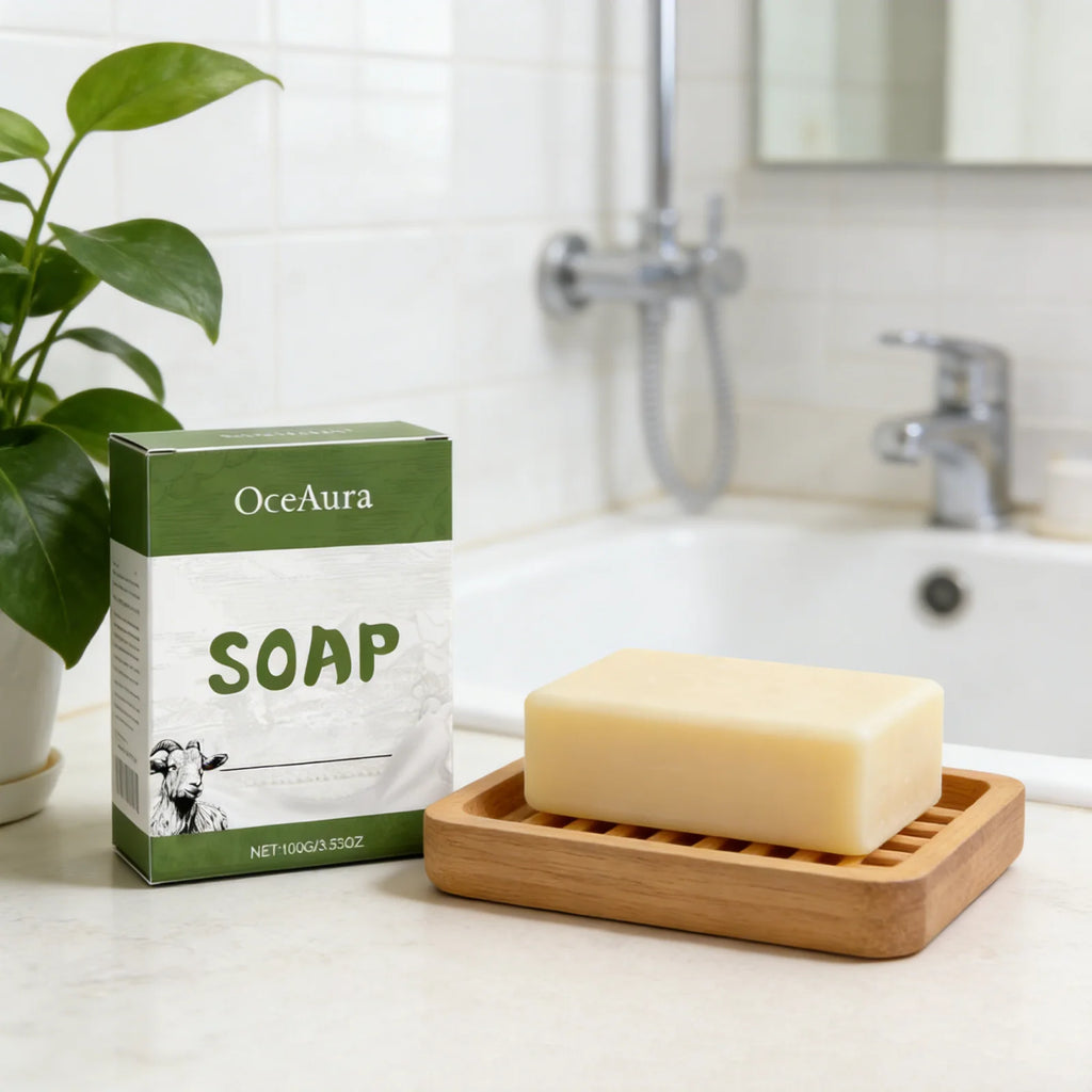 OceAura Goat Milk Soap – Natural Coconut Oil Handmade Bar Handmade Soap Bar Qst