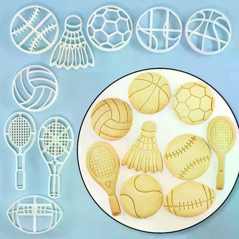 Sports Cookie Cutters Football Rugby Basketball Shapes Cookie Cutter Set Qme