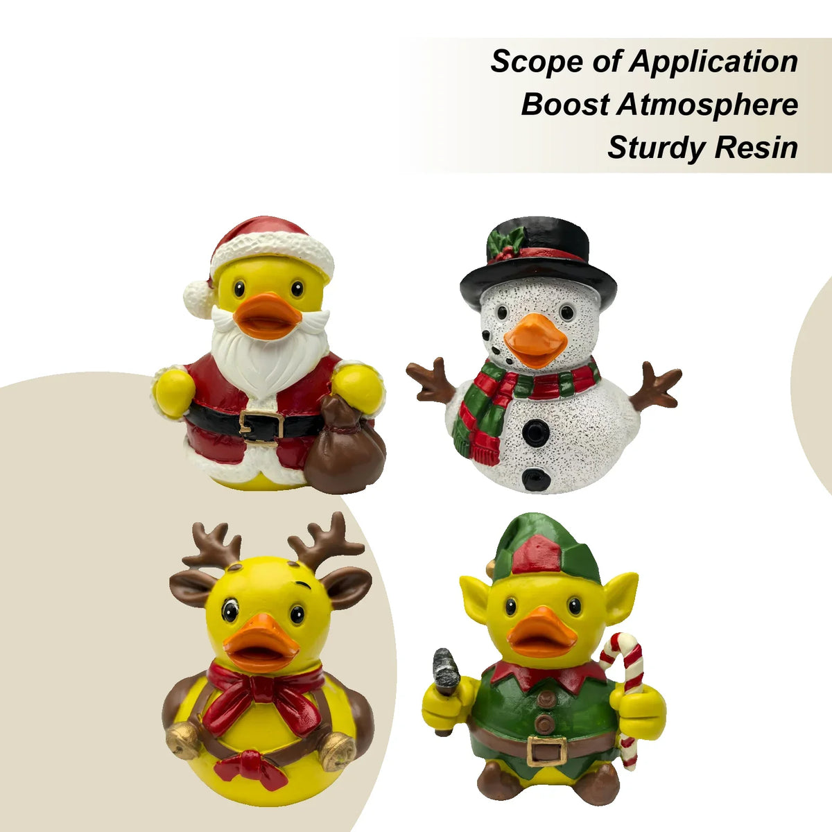Duck Garden Statue Resin Christmas Collectible Figurine Decorative Figurine Qme