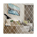 Self-Adhesive Acrylic Mirror Wall Stickers 50x50cm DIY Decal Mirror Wall Sticker Qme Silver 50x50cm 17Pcs
