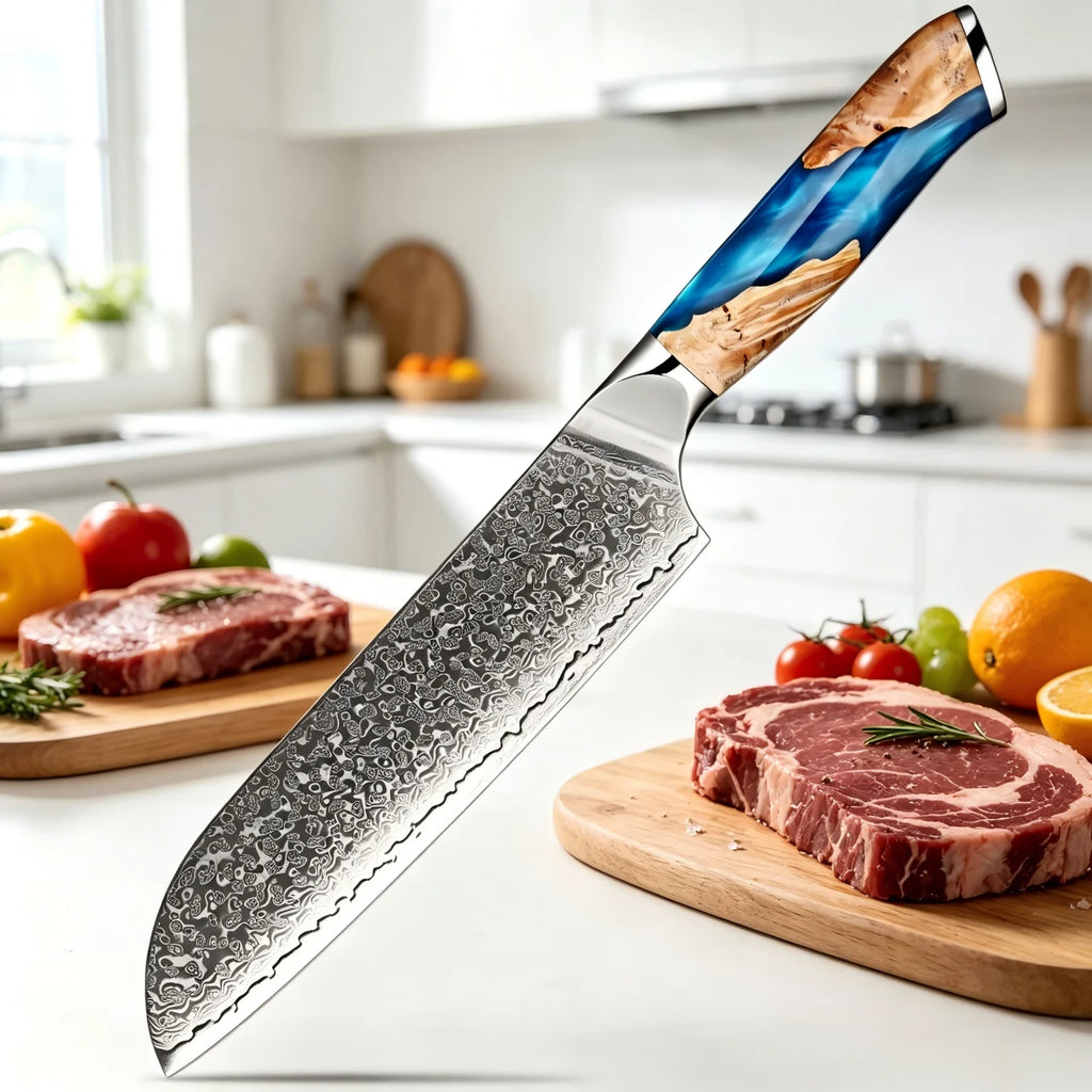 XITUO 7-Inch Santoku Knife – VG10 67-Layer Damascus Steel Santoku Chef Knife Qst