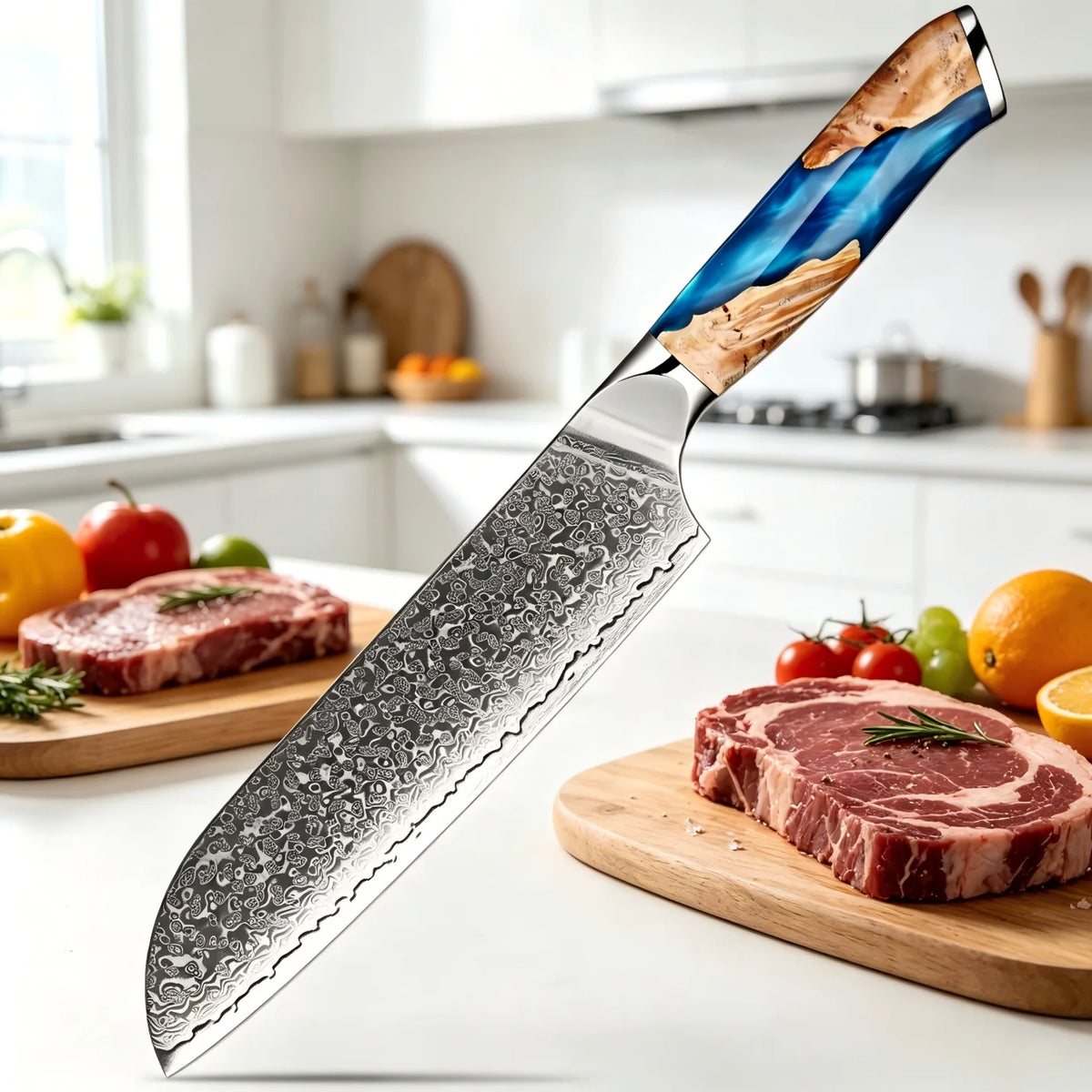 XITUO 7-Inch Santoku Knife – VG10 67-Layer Damascus Steel Santoku Chef Knife Qst