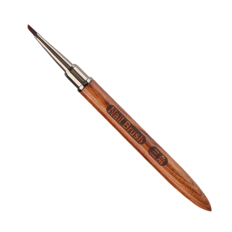 Wood Handle Triangular Nail Art Brush – Acrylic Liner & Petal Nail Art Brush Qme