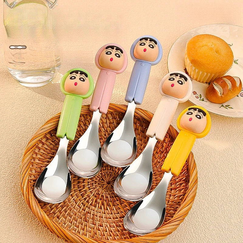 Crayon Shin-chan Stainless Steel Spoon | Kids Cartoon Spoon Kids Cartoon Spoon Qme