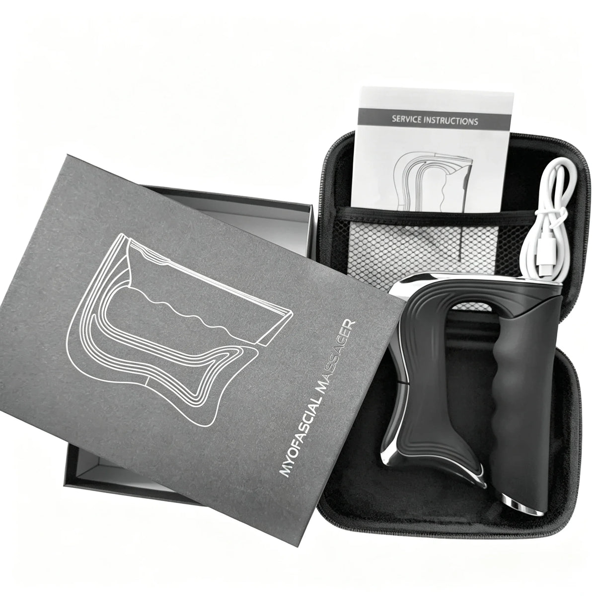VIMYSHOW Fascia Knife Massager – Muscle Stimulation Tool Fascia Knife Massager Qst black USB Type-C