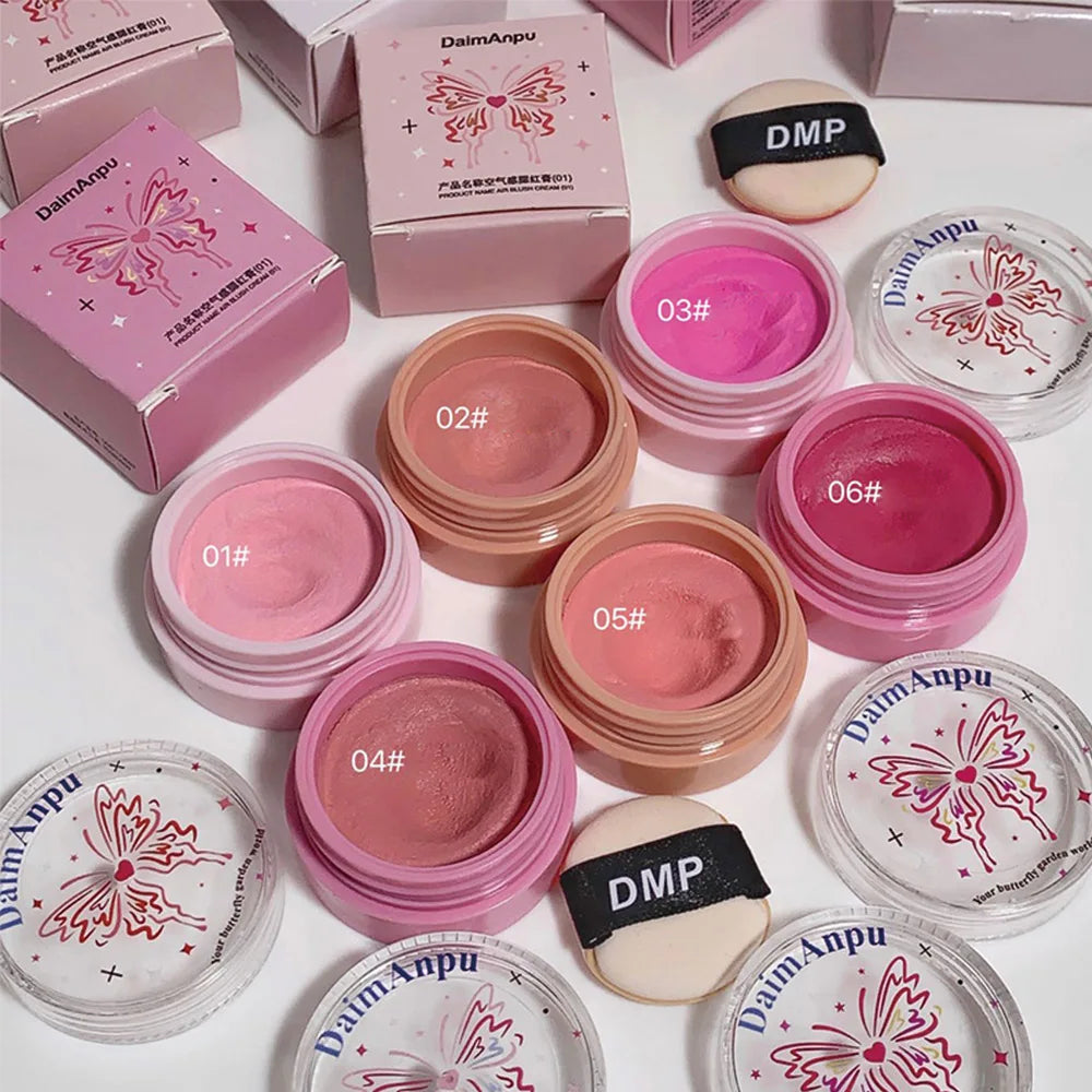 Airy Clay Cream Blusher – Long-Lasting Pigmented Blush | Qme Cream Blush Qme