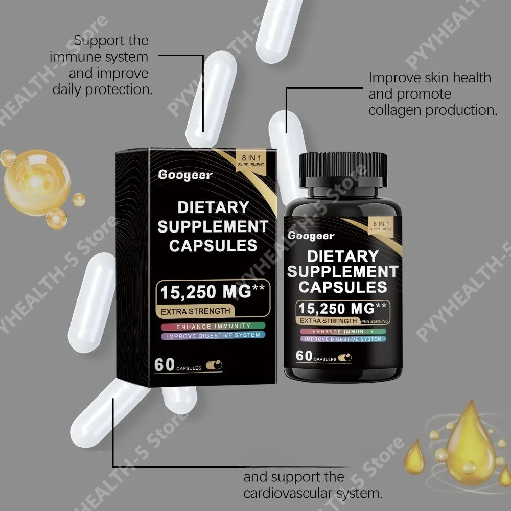 Vitamin C Capsules with Glycerin & Sodium 15,250mg – 60 CT Vitamin Supplement Qst