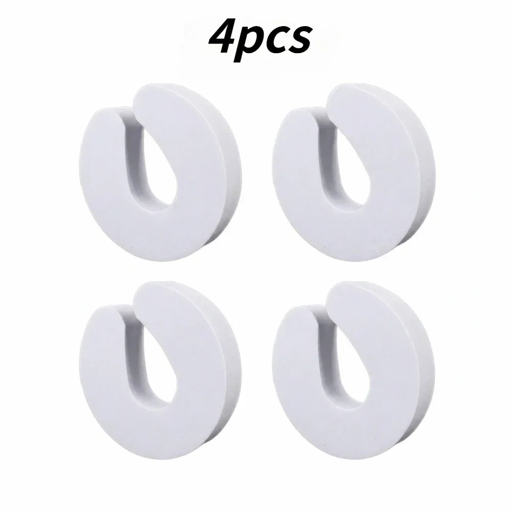 Soft Foam Door Stopper Clip – Finger Guard for Home Doors Door Safety Clip Qme white 4pcs