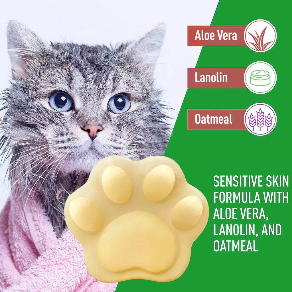 GZE 2-in-1 Pet Shampoo & Conditioner Bar for Dogs & Cats Pet Shampoo Bar Qme