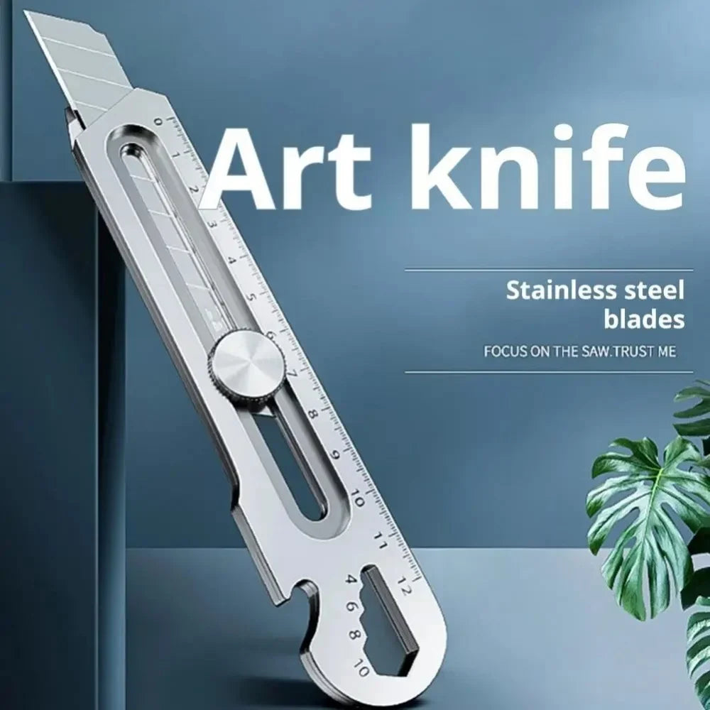 6-in-1 Retractable Utility Knife | Stainless Steel Box Cutter Retractable Utility Knife Qme 1pc