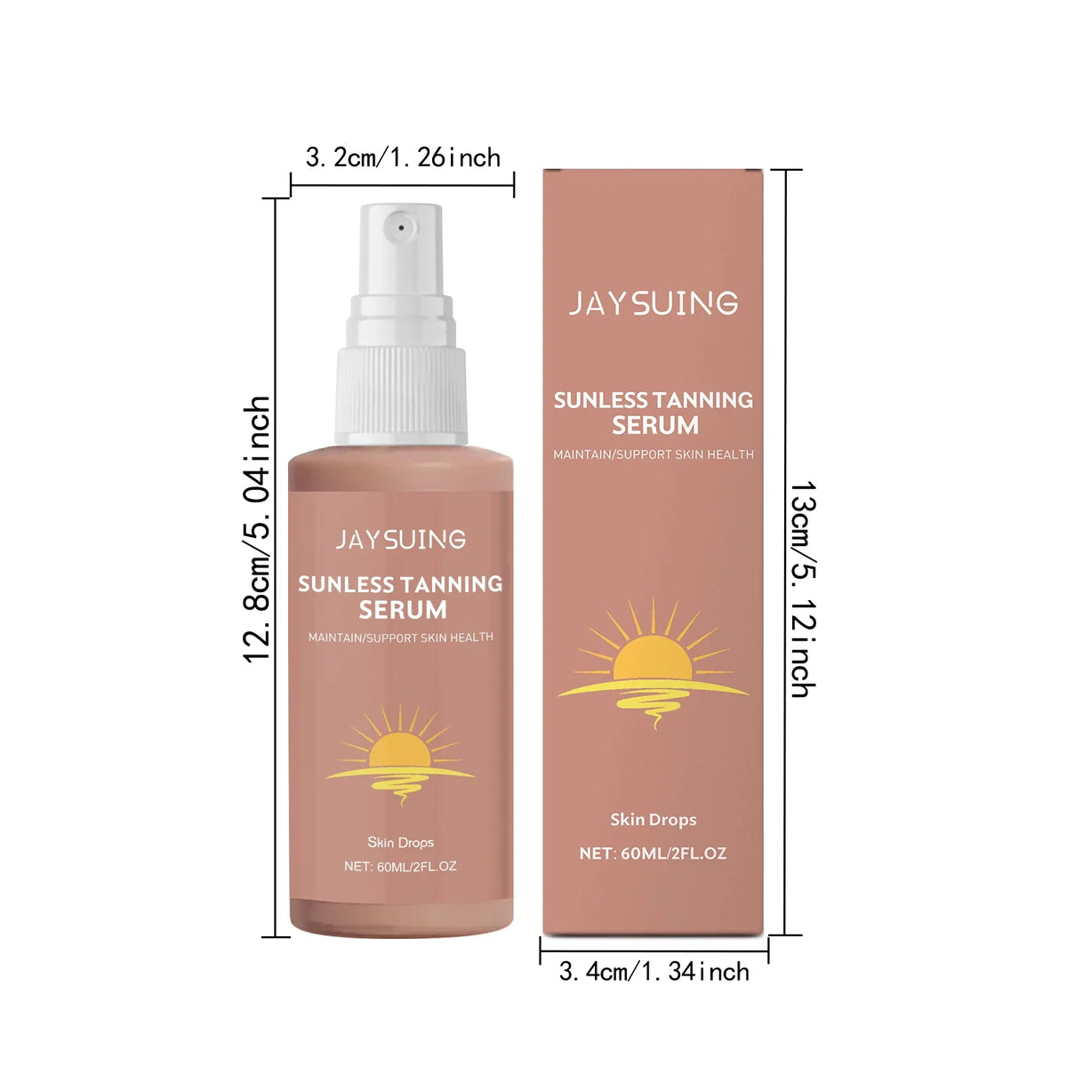 Herbal Sunless Self-Tanning Spray – Natural Bronzer Essence Self-Tanning Spray Qme